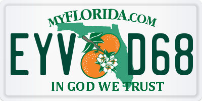 FL license plate EYVD68