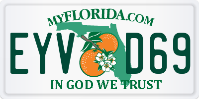 FL license plate EYVD69