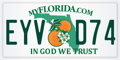 FL license plate EYVD74