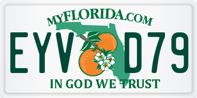 FL license plate EYVD79
