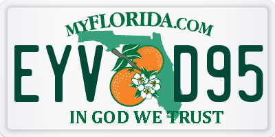 FL license plate EYVD95