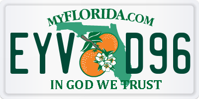 FL license plate EYVD96