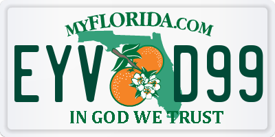 FL license plate EYVD99