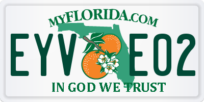 FL license plate EYVE02