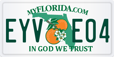 FL license plate EYVE04