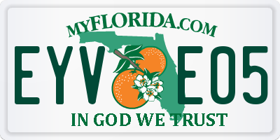 FL license plate EYVE05