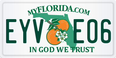 FL license plate EYVE06