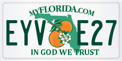 FL license plate EYVE27