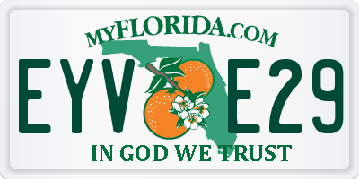 FL license plate EYVE29