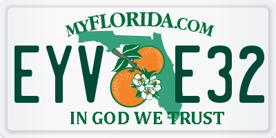 FL license plate EYVE32