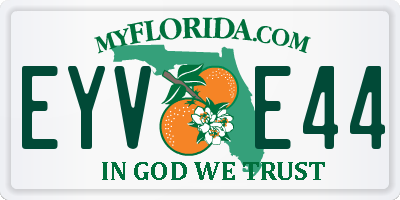 FL license plate EYVE44