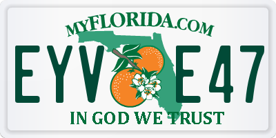 FL license plate EYVE47