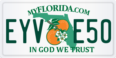 FL license plate EYVE50