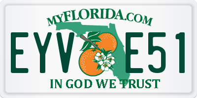 FL license plate EYVE51