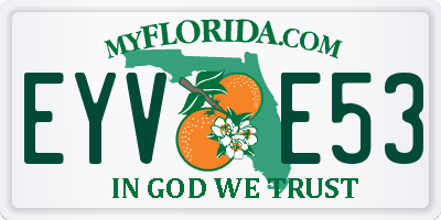 FL license plate EYVE53