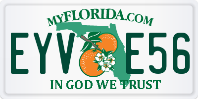 FL license plate EYVE56