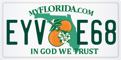 FL license plate EYVE68
