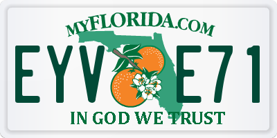 FL license plate EYVE71