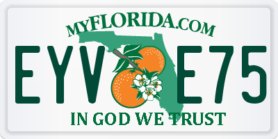 FL license plate EYVE75