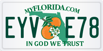 FL license plate EYVE78