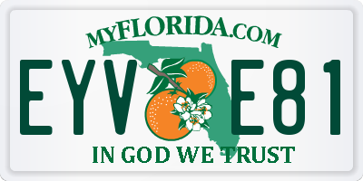 FL license plate EYVE81