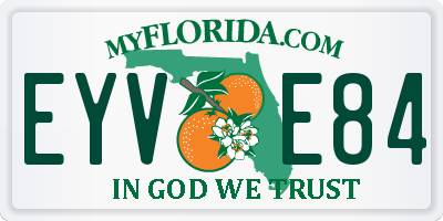 FL license plate EYVE84