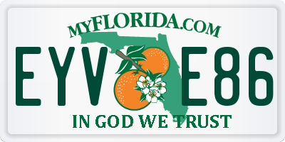 FL license plate EYVE86