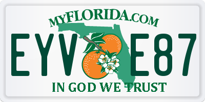 FL license plate EYVE87