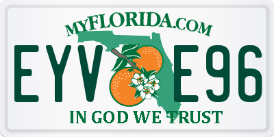 FL license plate EYVE96