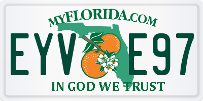 FL license plate EYVE97