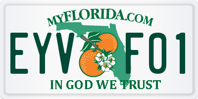 FL license plate EYVF01