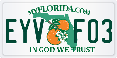 FL license plate EYVF03