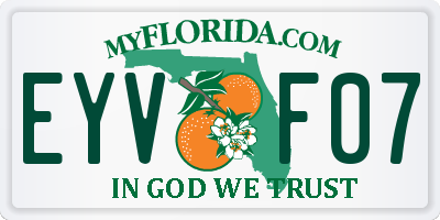 FL license plate EYVF07