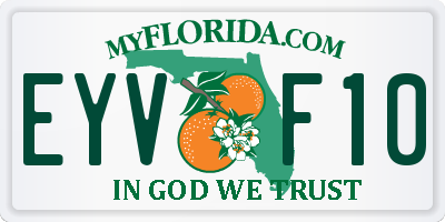 FL license plate EYVF10