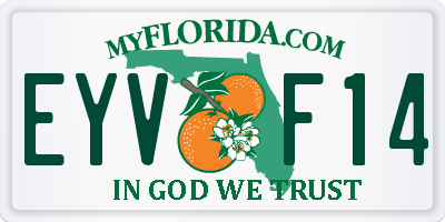 FL license plate EYVF14