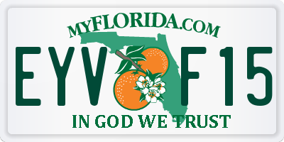 FL license plate EYVF15
