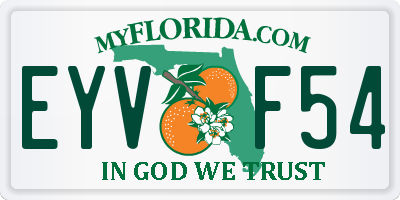 FL license plate EYVF54