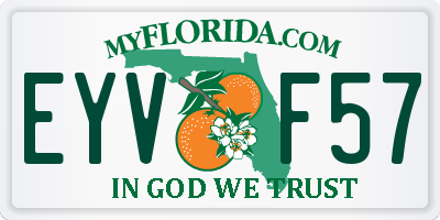 FL license plate EYVF57