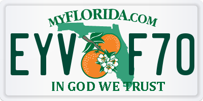 FL license plate EYVF70