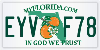 FL license plate EYVF78