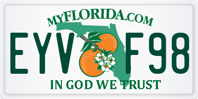 FL license plate EYVF98