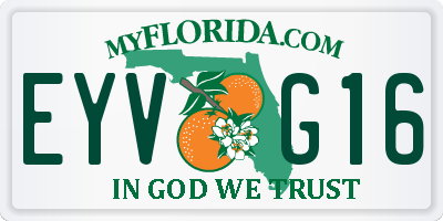 FL license plate EYVG16