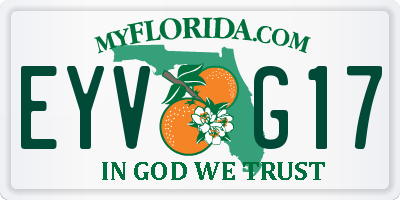 FL license plate EYVG17