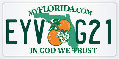 FL license plate EYVG21