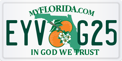 FL license plate EYVG25