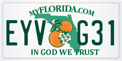 FL license plate EYVG31