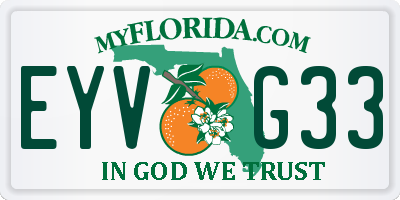FL license plate EYVG33