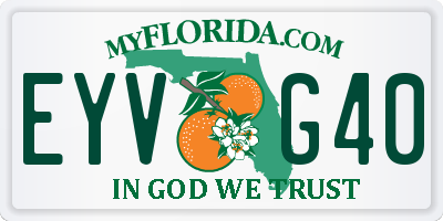 FL license plate EYVG40