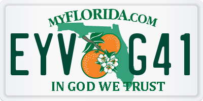FL license plate EYVG41
