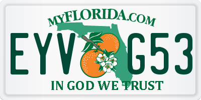 FL license plate EYVG53